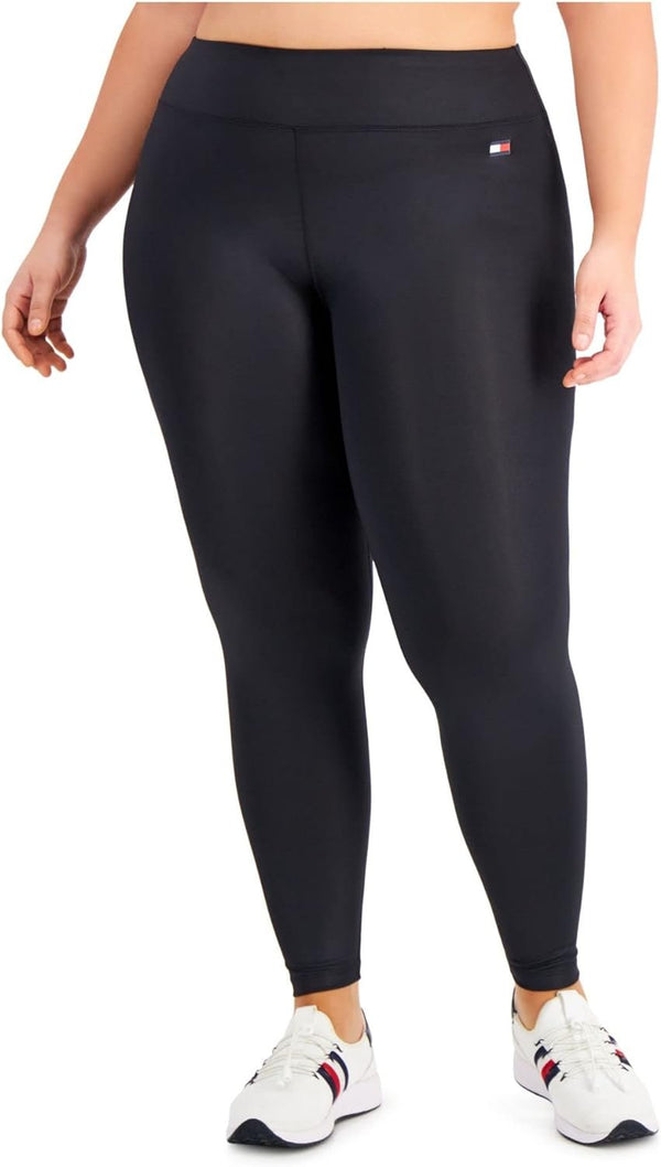 Tommy Hilfiger Sport Womens Plus High Rise Fitness Athletic Leggings