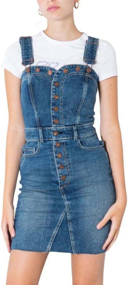 GUESS Factory Women's Eco Delta Denim Dress, Blue, M