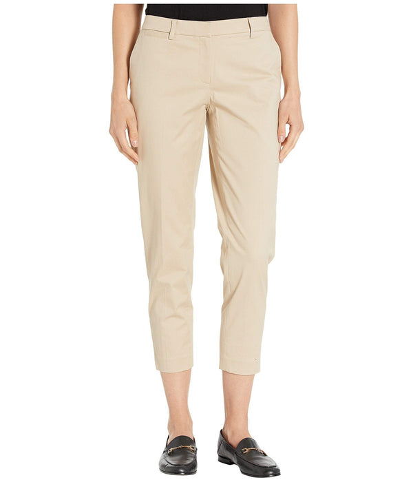 Tommy Hilfiger Cropped Cotton Chino Trousers Khaki 2