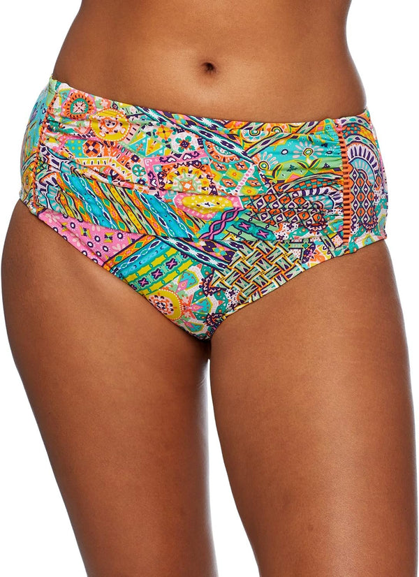 Bleu Rod Beattie Seriously Sunny High-Waist Shirred Bottoms Multi 12