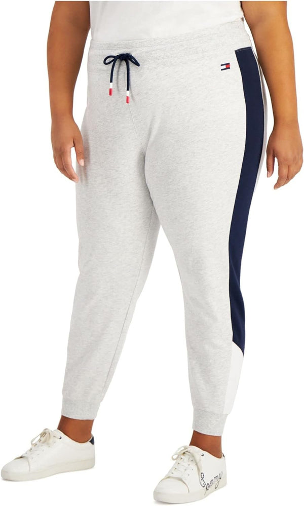 Tommy Hilfiger Sport Womens Plus Colorblock Stripe Jogger Pants