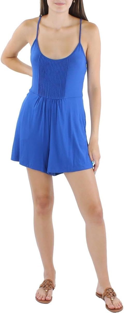 Calvin Klein Womens Pintuck Adjustable Romper