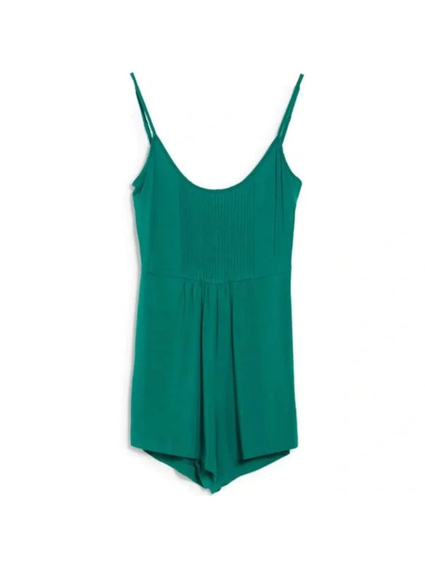 Calvin Klein Womens Stretch Romper, Green, 14