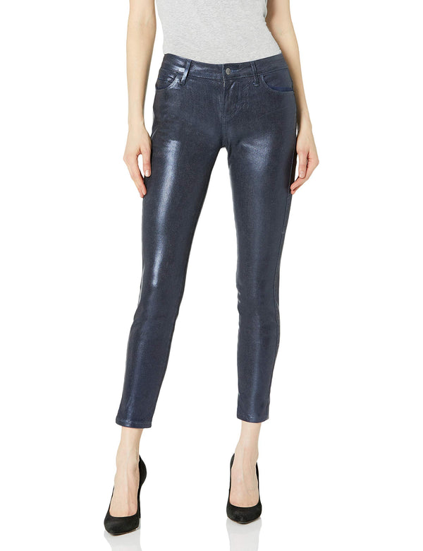 GUESS Women's Metallic Sexy Curve Stretch Mid-Rise Skinny Fit Jean