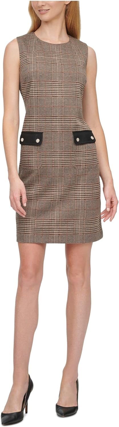 Tommy Hilfiger Womens Pembroke Houndstooth Knit Dress