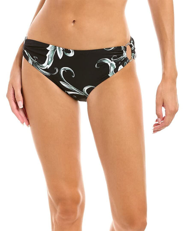 Carmen Marc Valvo Womens Bikini Bottom, M, Black