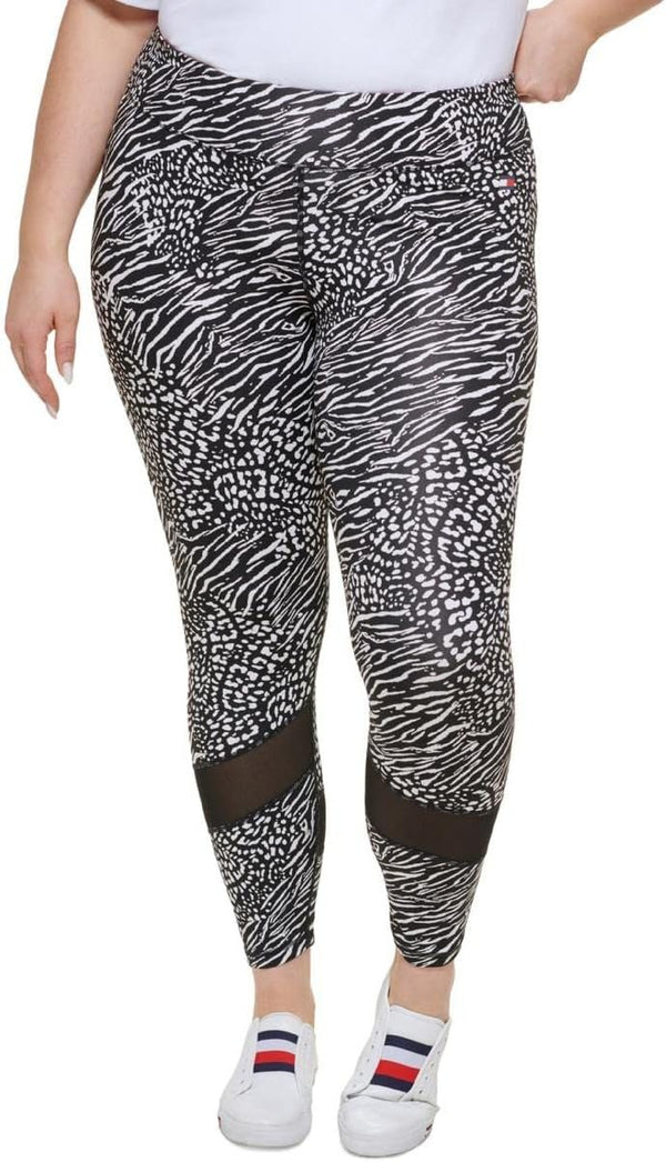 Tommy Hilfiger Sport Womens Plus Running Yoga Athletic Leggings Multi 0X