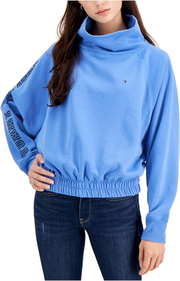 Tommy Hilfiger Womens Elastic Waist Pullover Blue Bonnet SM (US 4-6)